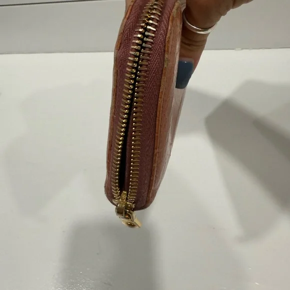 Miu Miu Salmon color Crocodile Embossed Wallet - Picture 6 of 11